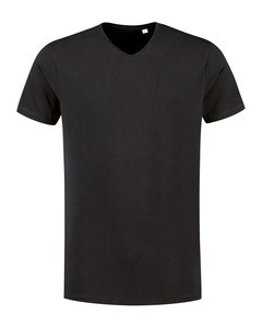 Lemon & Soda LEM1135 - T-shirt V-neck fine cotton elasthan Dark Grey