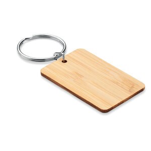 GiftRetail MO6978 - ANGLEBOO Rectangular bamboo key ring Wood