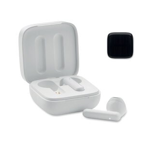 GiftRetail MO2176 - SONORA TWS earbuds with solar charger White