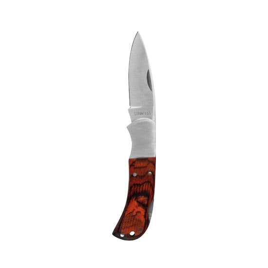 EgotierPro 28347 - Chic Wooden Handle Stainless Steel Pocket-Knife TOP