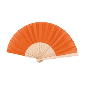 EgotierPro 28500 - 23 cm Wooden and Polyester Fan WOOD Lilac