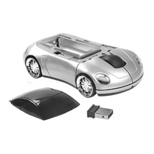 EgotierPro 33575 - Car-Shaped ABS Wireless Mouse with Receiver CAR