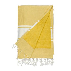 EgotierPro 36082 - Excellent Superfunctional Terry Pareo Towel MAUI Yellow