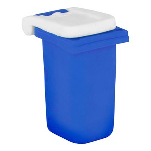 EgotierPro 50071 - Colorful Garbage Bin-Shaped Eraser CONTAINER Blue