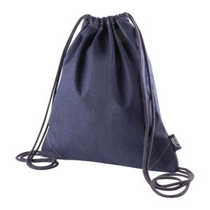 EgotierPro 53005 - Cotton and Recycled Denim Drawstring Backpack NASHVILLE Denim