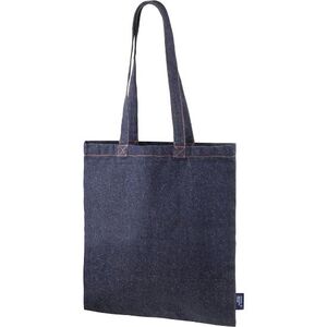 EgotierPro 53006 - Cotton and Recycled Denim Bag with Long Handles NASHVILLE