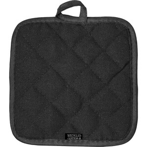 EgotierPro 53008 - Recycled Cotton Pot Holder with PPE CAKE Black