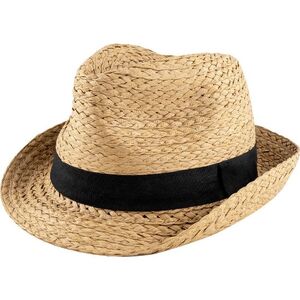 EgotierPro 53036 - Paper Hat with Adjustable Inner Band GUADALUPE Camel