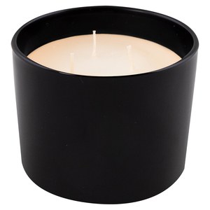 EgotierPro 53541 - Double Wick Candle, Paraffin & Vegetal Wax, 310gr BOUQUET Black