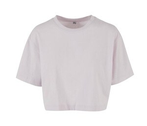 BUILD YOUR BRAND BY264 - LADIES SHORT OVERSIZED TEE Soft Lilac