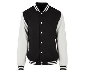 BUILD YOUR BRAND BY269 - OLDSCHOOL COLLEGE JACKET black / white