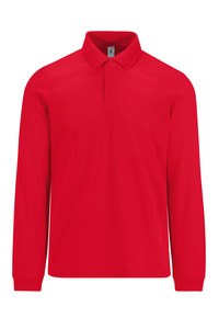 B&C CGPU427 - MY POLO 210 Men’s long sleeves Red