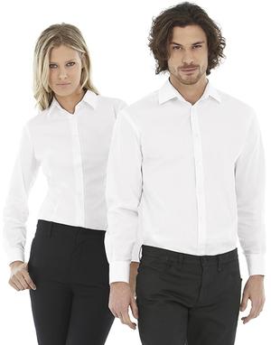 B&C Black Tie LSL Men - Men`s Black Tie Elastane LS Shirt - SMP21