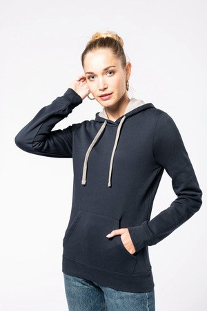 Kariban K465 - Ladies’ contrast hooded sweatshirt