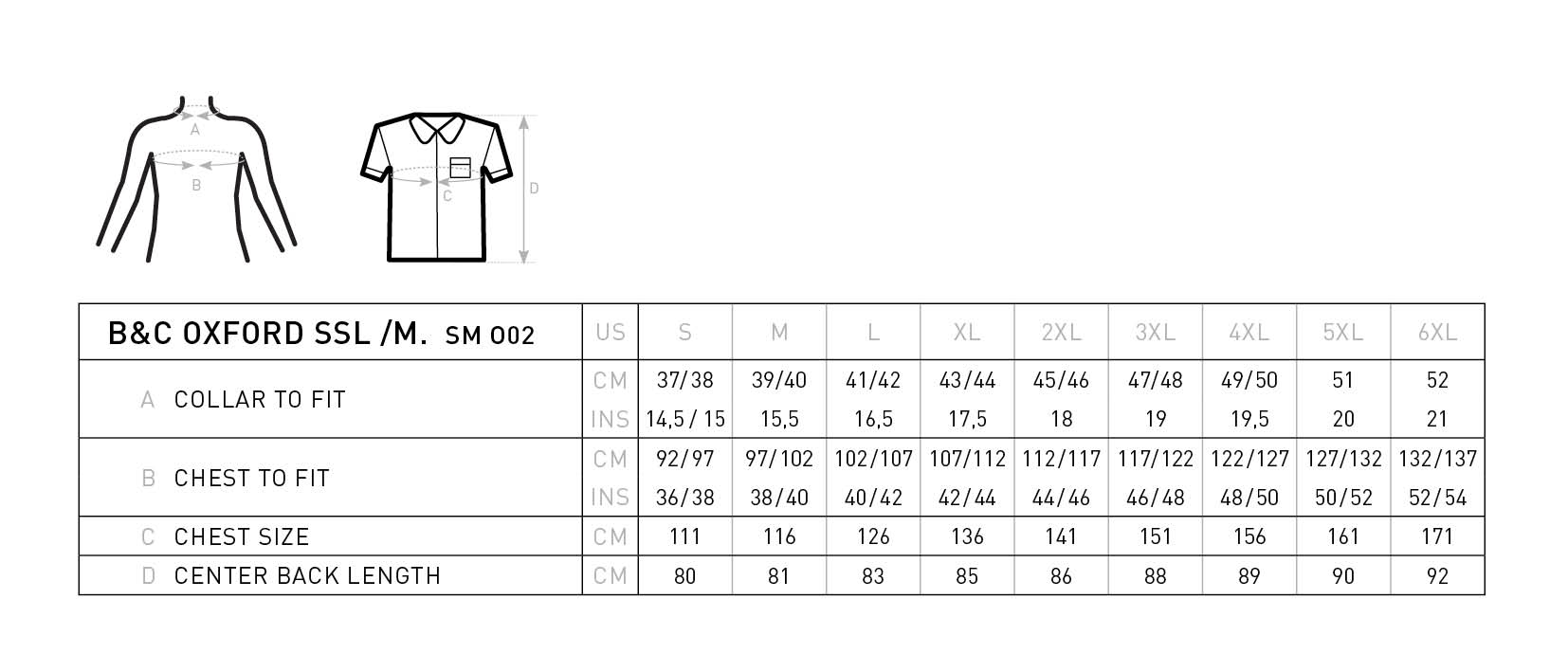 Wordans Size Chart