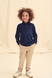 Fruit of the Loom SC63201 - Childrens polo shirt 65/35 long sleeves