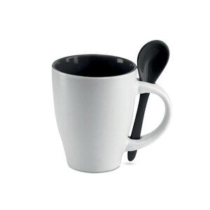 GiftRetail MO7344 - DUAL Bicolour mug with spoon 250 ml