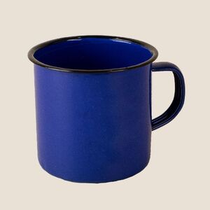 EgotierPro 37048 - Vintage Style Metal Mug 350ml Light FIELD