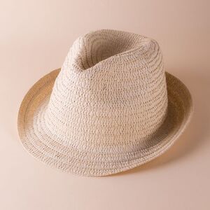 EgotierPro 39021 - Unisex Short Brim Paper Straw Hat DOMINICA