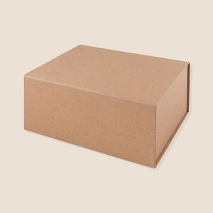 EgotierPro 53574 - Foldable Kraft Gift Box with Magnetic Closure KOHA