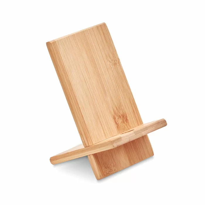 GiftRetail MO9944 - WHIPPY Eco-Friendly Bamboo Phone Stand for Home and Office wood