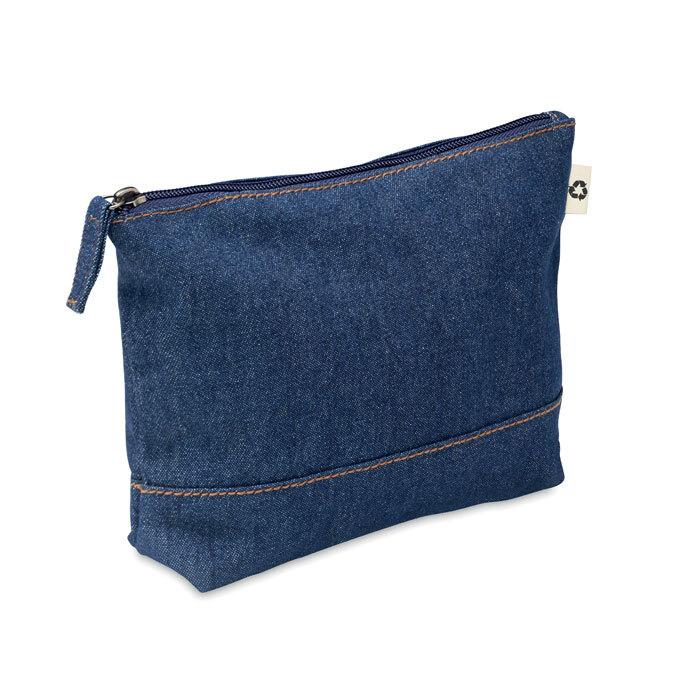GiftRetail MO6421 - STYLE POUCH Recycled denim cosmetic pouch blue